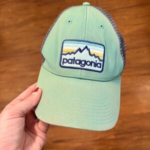Patagonia LoPro Trucker Hat Cap Mens Unisex Mint Green Gray Mesh Snapback